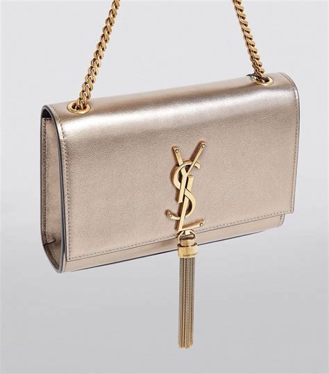 ysl kate satchel small silver|KATE TASSEL SMALL IN METALLIC LEATHER .